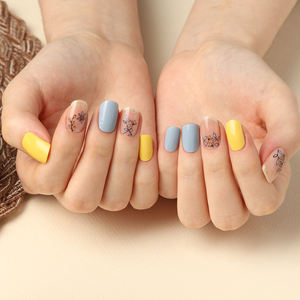 ShineB Easy Self Drawing Art 3D Gel Nail Stickers #45763 Color amarillo Spring Style Hecho en Corea-OEM/ODM - Product Image 4