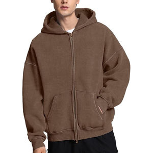 2025 Trending Men's Zipper Hoodie Logotipo personalizado Venta al por mayor Ropa deportiva 100% Cotton Streetwear Moda para invierno Estilo casual - Product Image 1
