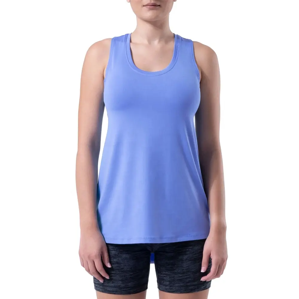 Hot Sell Women's Polyester Lightweight Breathable Quick Dry Athletic Works Women's Core Active Racerback Tank Top Vest T-Shirts