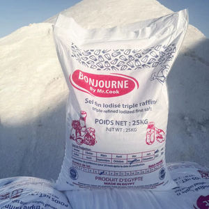 Sel de mer raffiné BONJONNO en poudre, prêt à l'exportation, conditionnement en sac et en sachet, sel de table commercial en vrac, chlorure de sodium, pureté 99% - Product Image 1
