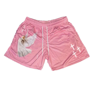 Pantalones cortos de malla estampados para hombre 100% algodón personalizados al por mayor diseño completamente sublimado con doble forro - Product Image 4