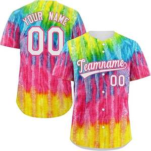 Camisas con botones personalizadas para adultos con camiseta de béisbol Conjunto deportivo de tendencia con nombre personalizado y número cosido - Product Image 6