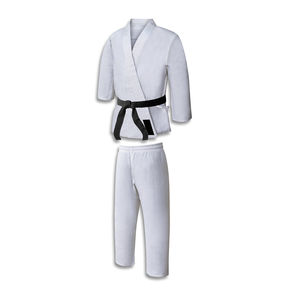 Ensemble complet d'uniforme de karaté, veste, pantalon, ceinture, vêtements d'entraînement d'arts martiaux, coton léger extensible, unisexe - Product Image 2