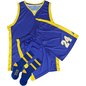 Ensemble de maillots de basket-ball sans manches pour hommes adultes personnalisables respirant haut en maille athlétique tenue de sport 3 pièces Kit Fan Jersey - Product Image 1