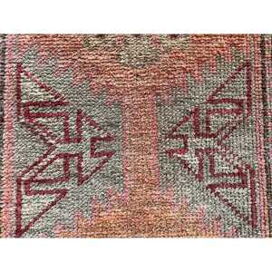 Vintage 2.6x12.8 ft <b>Runner</b> Rug, Turkish Rug, Herki <b>Red</b> Ikat Rug - Product Image 5