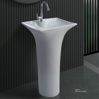 Articles sanitaires en céramique Neo de haute qualité, ensemble de toilettes au design moderne avec lavabo sur pied pour maison de luxe, vente en gros