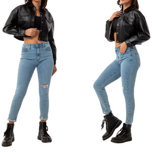 Vestes pour femmes, veste bomber noire à manches courtes faite à la main, en cuir de vache véritable, vêtements décontractés d'hiver, veste en cuir véritable pour femmes - Product Image 1