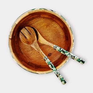 Juego de Utensilios para Servir Ensaladas de Color Azul, Ecológico, Apto para Lavavajillas, Utensilios para Ensaladas para el Hogar y la Cocina, Hecho en India - Product Image 4