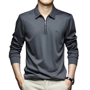 Camiseta Polo de Alta Calidad para Hombre, Nueva Camiseta de Primavera y Otoño, Estilo Urbano, Informal de Negocios, Bordada, Holgada, de Manga Larga, Ajustada - Product Image 2