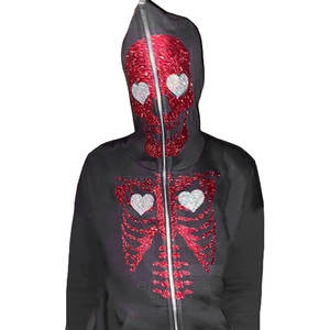 Mejor calidad Nuevo estilo Hombres Básicos Rhinestone Hoodiess Custom Made Wear Hombres Básicos Rhinestone Hoodiess - Product Image 3