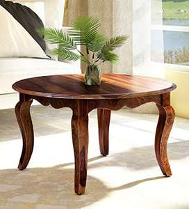 Table basse de haute qualité avec bois massif fait Table basse de style moderne de forme ronde pour la décoration de salon - Product Image 5