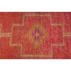 Alfombra Vintage de Estilo Runner de 2.6x10.4 pies (78x318 cm), Alfombra Turca Roja Ombré - Product Image 4
