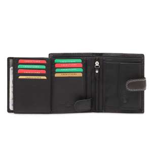 Cartera Simple de estilo Vintage hecha a mano para hombre, billetera de cuero de grano completo Real, billetera de cuero genuino plegable Crazy Horse al por mayor - Product Image 2