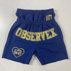 Custom Men Heavyweight Cotton Shorts Screen Print Sun Faded Double Waisted Baggy Distressed Acid Wash Track Jogger Sweat Shorts - Product Image 2