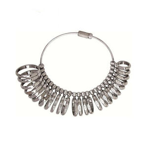 Medidor de Anillos, Juego de Calibres de Dedos de Metal, Banda Ancha 1-15, Herramienta Profesional de Joyería para Medir Tallas de Dedos - Product Image 3