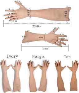 Sarung tangan tangan wanita silikon Crossdresser sarung tangan tangan penutup tangan bekas luka sarung tangan wanita prostesis kulit sangat tersimulasi - Product Image 3