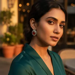 Pendentif vintage en argent 925 pour femme avec pierre précieuse cornaline, topaze or rose, améthyste, turquoise, quartz, diamant - Product Image 2