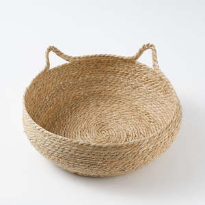 Милый домашний плетеный кошачий домик-лежанка с съемным моющимся хлопковым наполнителем, оптовая продажа, теплая плетеная лежанка для животных - Product Image 3