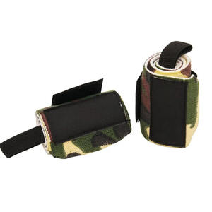 Muñequeras de levantamiento de pesas para gimnasio, diseño de bandera de camuflaje personalizado, con soporte elástico y logotipo, novedad - Product Image 5