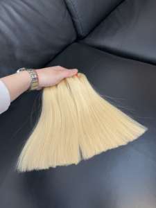 Venta al por mayor de extensiones de cabello ruso de doble dibujado cutícula alineada Rubio color de la máquina Trama de pelo de Vietnam Hair Factory - Product Image 6