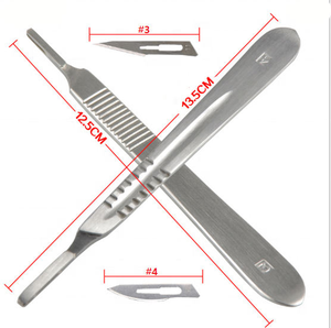 Poignée de scalpel en acier inoxydable de haute qualité, ergonomique et durable, conçue pour l'alimentation manuelle des instruments chirurgicaux orthopédiques - Product Image 6