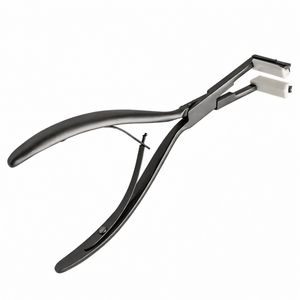 Pinzas para Extensiones de Cabello con Cinta Adhesiva, Herramienta de Sellado de Punta Plana de Acero Inoxidable con Almohadillas de Silicona para una Instalación y Remoción Seguras - Product Image 1