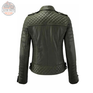 Chaqueta de cuero genuino de alta calidad para mujer, para ropa de invierno, chaqueta de cuero transpirable de alta calidad con estilo personalizado - Product Image 3