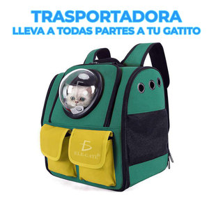 Zaino da Viaggio Portatile di Lusso per Animali Domestici, Borsa Trasportino di Media e Piccola Taglia, Alla Moda in Tessuto Oxford con Motivo Animale e Chiusura a Cerniera - Product Image 2