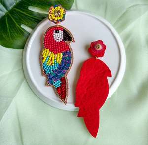 ต่างหูประดับลูกปัดหลากหลายแบบ งานฝีมือสั่งทำพิเศษ สำหรับผู้หญิง เหมาะสำหรับงานเทศกาลและงานปาร์ตี้ ราคาดีที่สุด ต่างหูประดับลูกปัด ผลิตในอินเดีย - Product Image 4