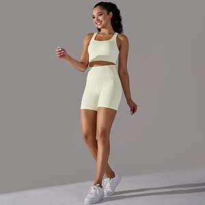 Conjunto de Shorts Deportivos de Yoga Sostenibles de Venta Caliente, Transpirables, de Secado Rápido, para Entrenamiento de Verano, con Control de Abdomen - Product Image 3