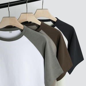 ผู้ชายสีจับคู่ขนาดใหญ่ไหล่เสื้อยืดที่กําหนดเอง Raglan แขน Unisex วินเทจแขนสั้น Tees พร้อมโลโก้ที่กําหนดเอง - Product Image 6