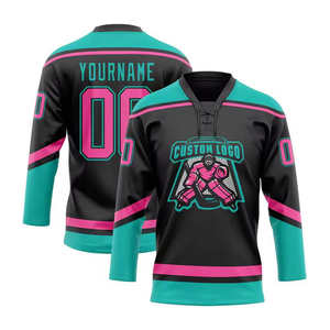 Vente en gros de maillots de hockey de haute qualité, logo personnalisé, sublimation, ensembles d'uniformes de hockey sur glace pour hommes fabriqués au Pakistan - Product Image 5