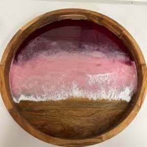 Nouveau plateau de service en résine au design unique fait main d'une seule pièce avec forme et taille personnalisées à un prix très abordable - Product Image 4