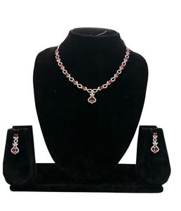 Trendy Bridal Jewelry Set with <b>Crystal</b> <b>Water</b> Drop Necklace and Matching Earrings for Bridesmaids Weddings and Occasions - Product Image 2
