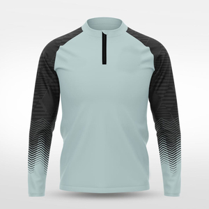 Chemises à manches longues à fermeture éclair sur le côté, réversibles, écologiques, sublimées, impression personnalisée, performance athlétique, respirantes, extensibles, ajustées - Product Image 3