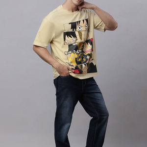 300GSM algodón pesado Boxy Fit Hip Hop lavado camiseta personalizada DTG impresión camiseta de gran tamaño para hombre - Product Image 4