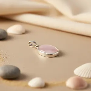 จี้เงินแท้ 925 ประดับมุกสีชมพู สำหรับผู้หญิง จี้มุกสุดหรูสำหรับคอลเลกชันเครื่องประดับสตรี - Product Image 2