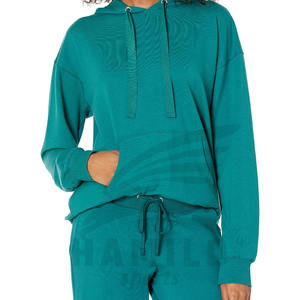 Sudadera con capucha de invierno para mujer de alta calidad personalizada del fabricante, diseño con forro de rizo francés de algodón, logotipo personalizado para mujer - Product Image 2