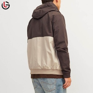Veste coupe-vent confortable pour homme en polyester, col montant, imperméable, style décontracté, logo frontal, service OEM pour l'hiver - Product Image 2