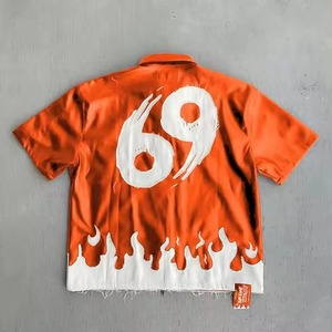 เสื้อหนังแท้สำหรับผู้ชายเสื้อหนังแขนสั้นระบายอากาศได้ดี - Product Image 4