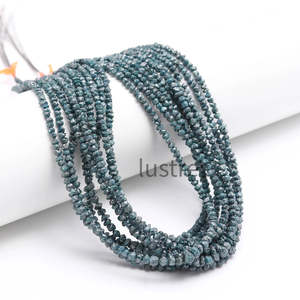 Nuggets de Diamantes en Bruto Azules Sin Cortar de 5-5.5 mm, 15 Pulgadas, Corte Excelente para Joyería - Product Image 2
