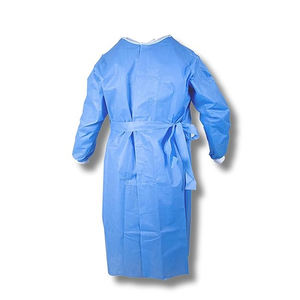 Bata DE AISLAMIENTO impermeable desechable con logotipo personalizado, superposición de espalda completa, manga larga, material transpirable, protección de nivel para médicos - Product Image 3