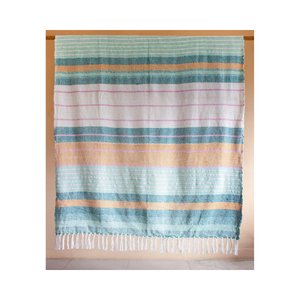 Manta de Lino Acrílico Premium con Motivo Azul, 60x80 Pulgadas, Suave y Elegante, con Caída Perfecta, Cumple con la Normativa BIS, Hecho en India, para Compradores que Buscan un Estilo Minimalista de Lujo - Product Image 5