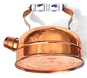 กาต้มน้ำทองแดงโบราณทำจากโลหะพร้อมที่จับที่หมุนเหมาะสำหรับร้านอาหารที่หรูหราอุปกรณ์เสริมสำหรับกาแฟและชา - Product Image 2