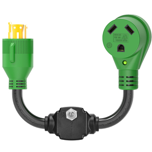Enchufe adaptador de disyuntor de generador 30AMP a 30AMP con luz indicadora Protector de sobrecarga RV - Product Image 1