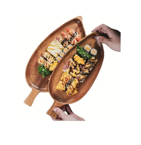 Platos de comida de hojas plato de madera de la mejor calidad Platos de madera de fiesta de varios tamaños de exportador indio producto artesanal natural - Product Image 5