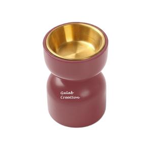 Brûleur d'encens en bois de luxe Mehroon avec bol en laiton pour décor d'aromathérapie et de méditation - Product Image 2
