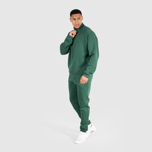 Logo personnalisé imprimé nouveau Design 100% coton vêtements décontractés sweats à capuche confortables demi-fermeture éclair sweats pour l'hiver broderie 3D - Product Image 4