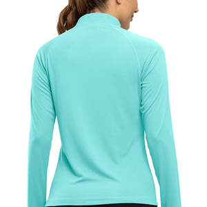 Camiseta de Algodón de Talla Grande, Manga Larga, Cierre de Cremallera de un Cuarto, Cuello Camisero, Transpirable, Ecológica, Informal, de Color Sólido, de Secado Rápido, a la Moda - Product Image 2