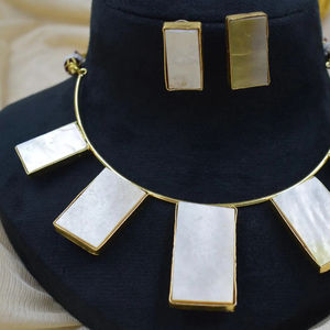 2024 New Designed Women <b>Necklace</b> Jewelry Stone <b>Necklace</b> Set with Earrings at Reasonable Price in India - Product Image 1